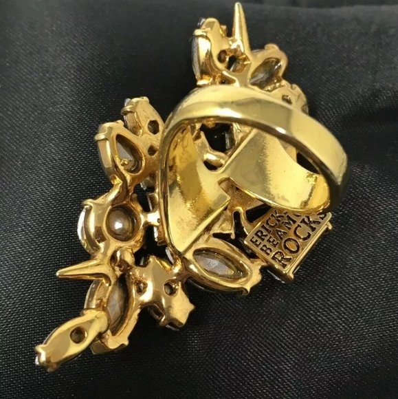 Signed Erickson Beamon Cocktail Ring Size 7 - Picture 3 of 5